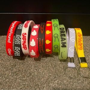 Dream SMP bracelets and keychain